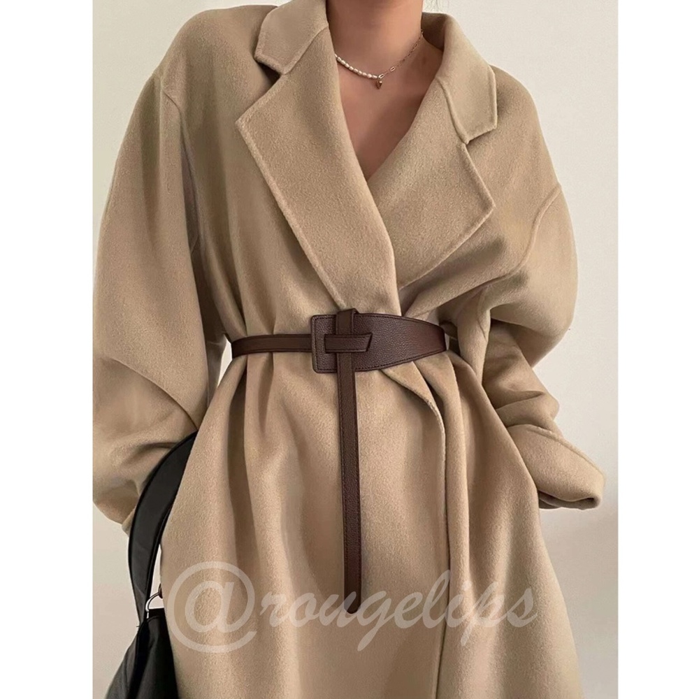 Chocolate Brown Belt  Faux Leather PU - Picture 5 of 5